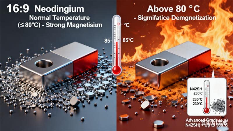 Quanto caldo è troppo caldo per i magneti al neodimio?