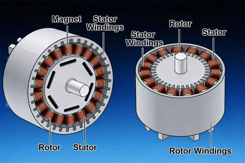 Moteur à aimant permanent vs moteur à induction