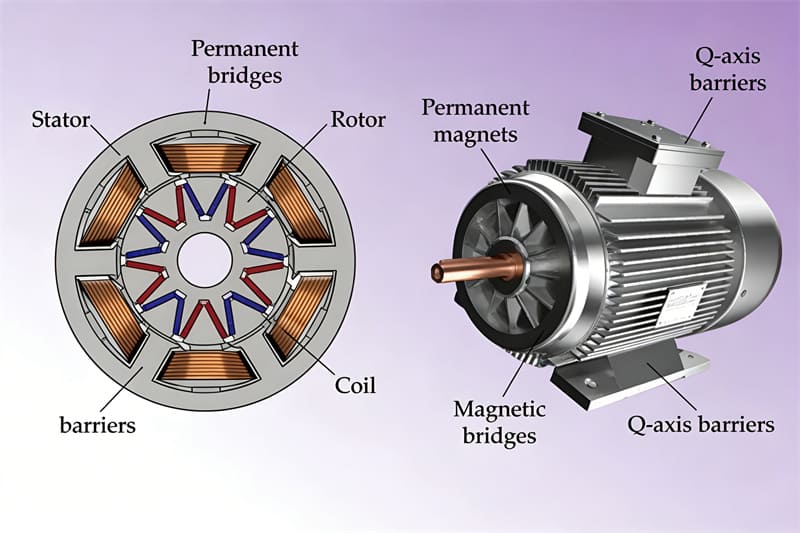 Tipi di motori a magneti permanenti, tra cui BLDC e PMSM