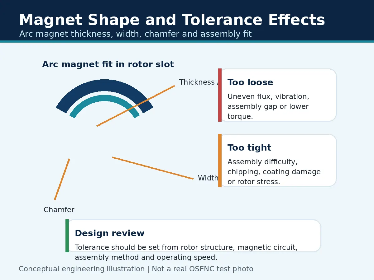 Effetti della forma dei magneti del motore e delle tolleranze