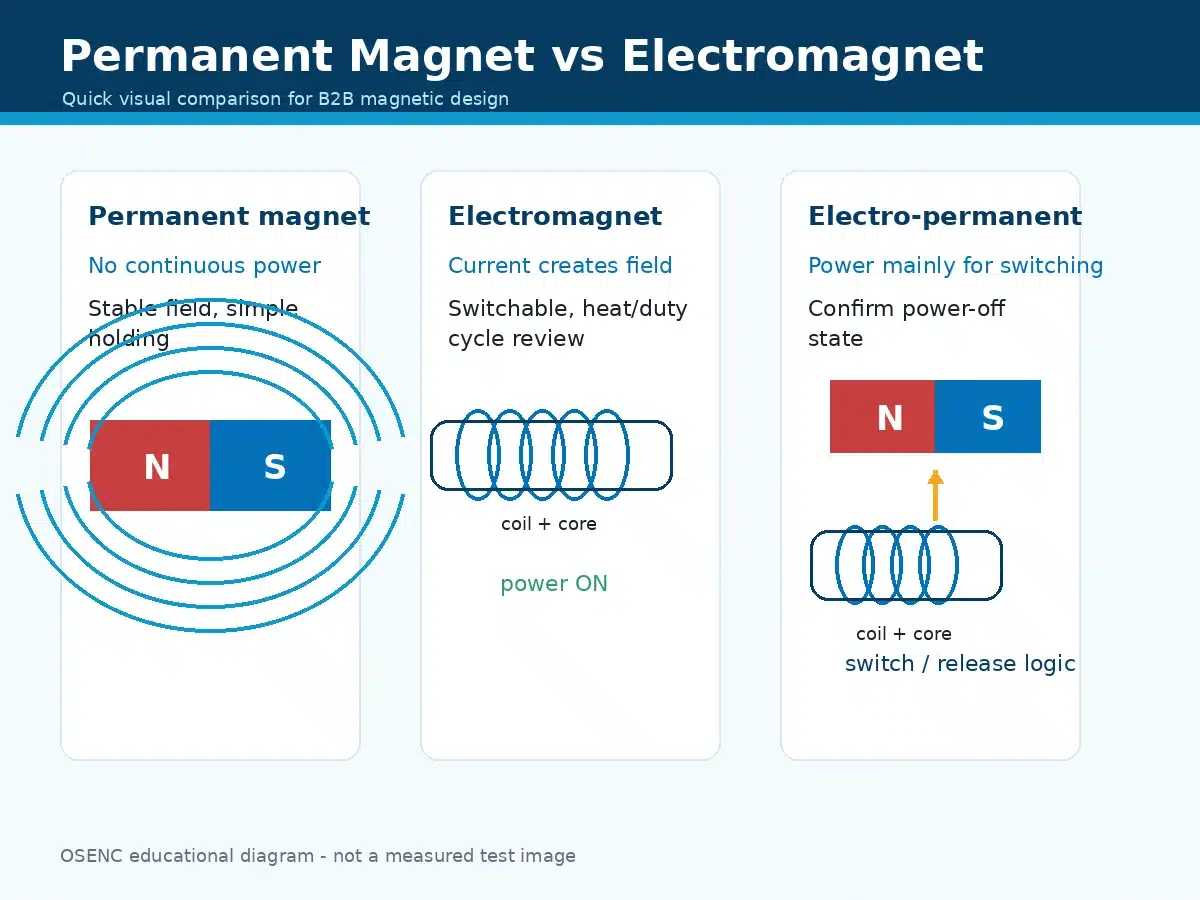 Magnete permanente vs elettromagnete