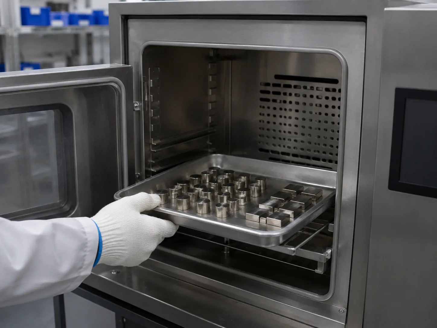 Temperature chamber test for neodymium magnet samples