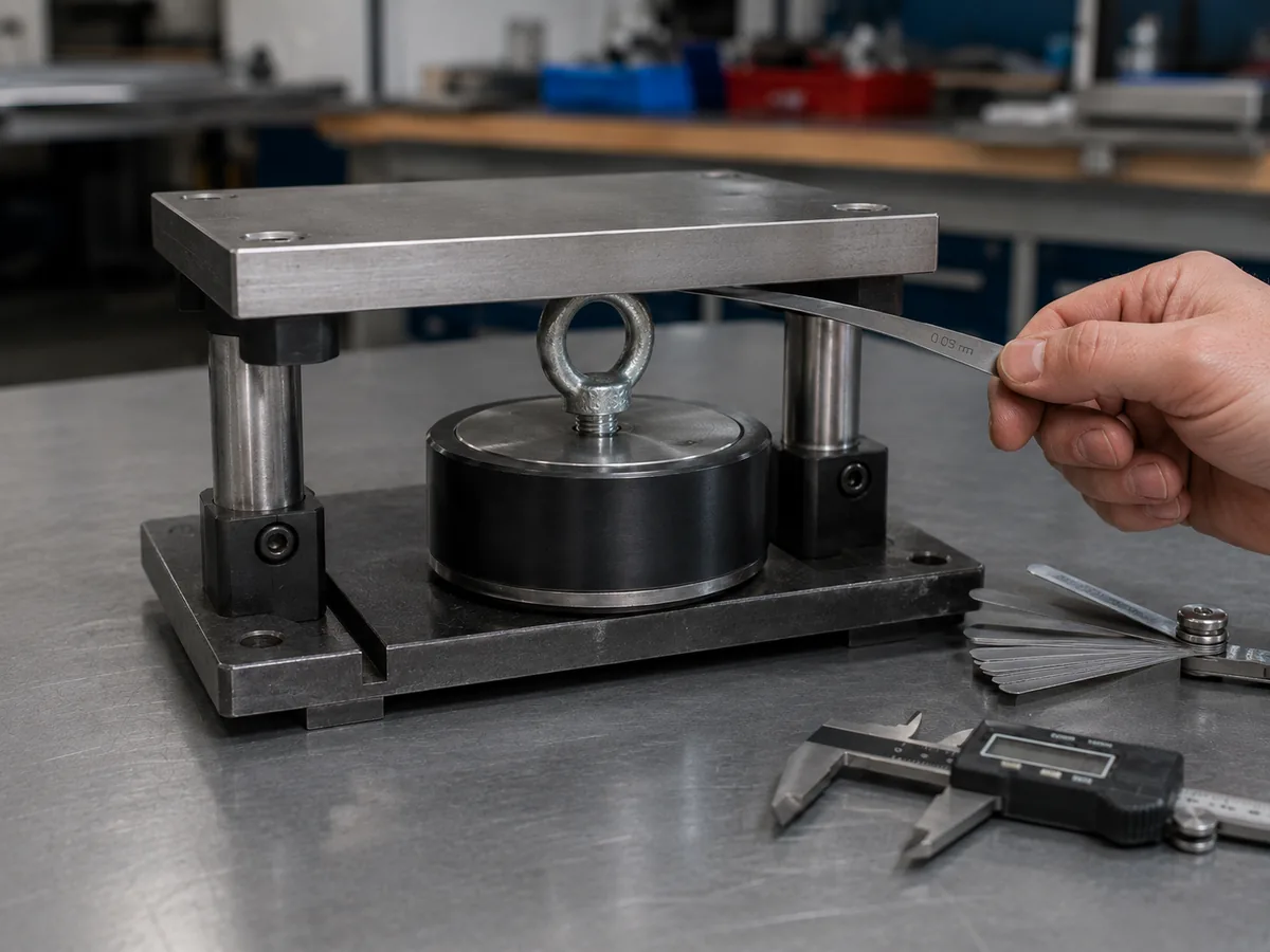 Magnetic assembly air gap and contact surface inspection