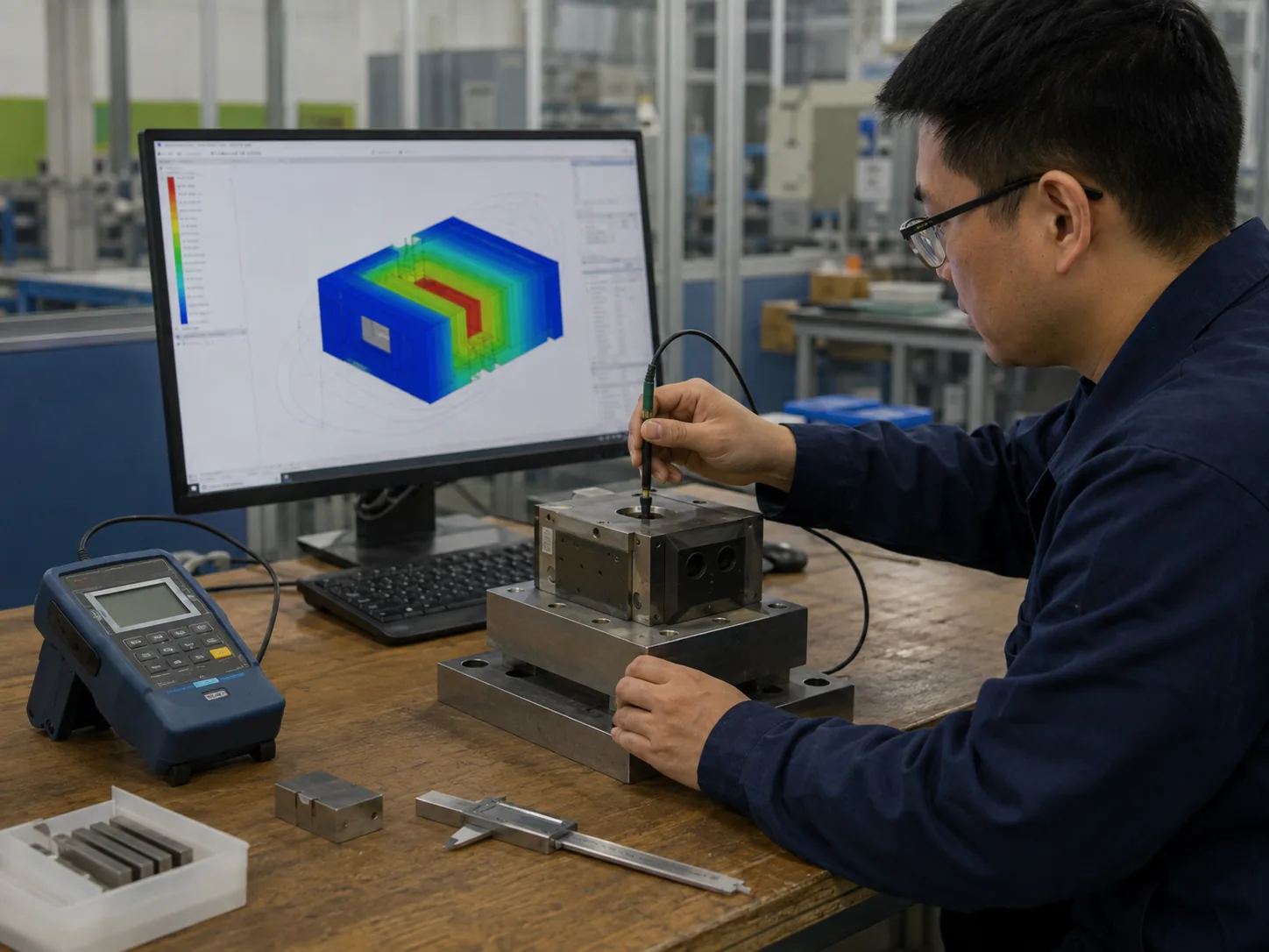 Physical magnetic field measurement used to validate simulation results