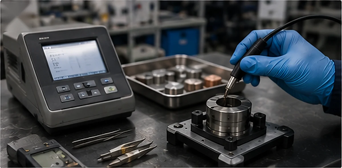 Essai contrôlé en laboratoire de la réponse magnétique d’échantillons de métaux techniques