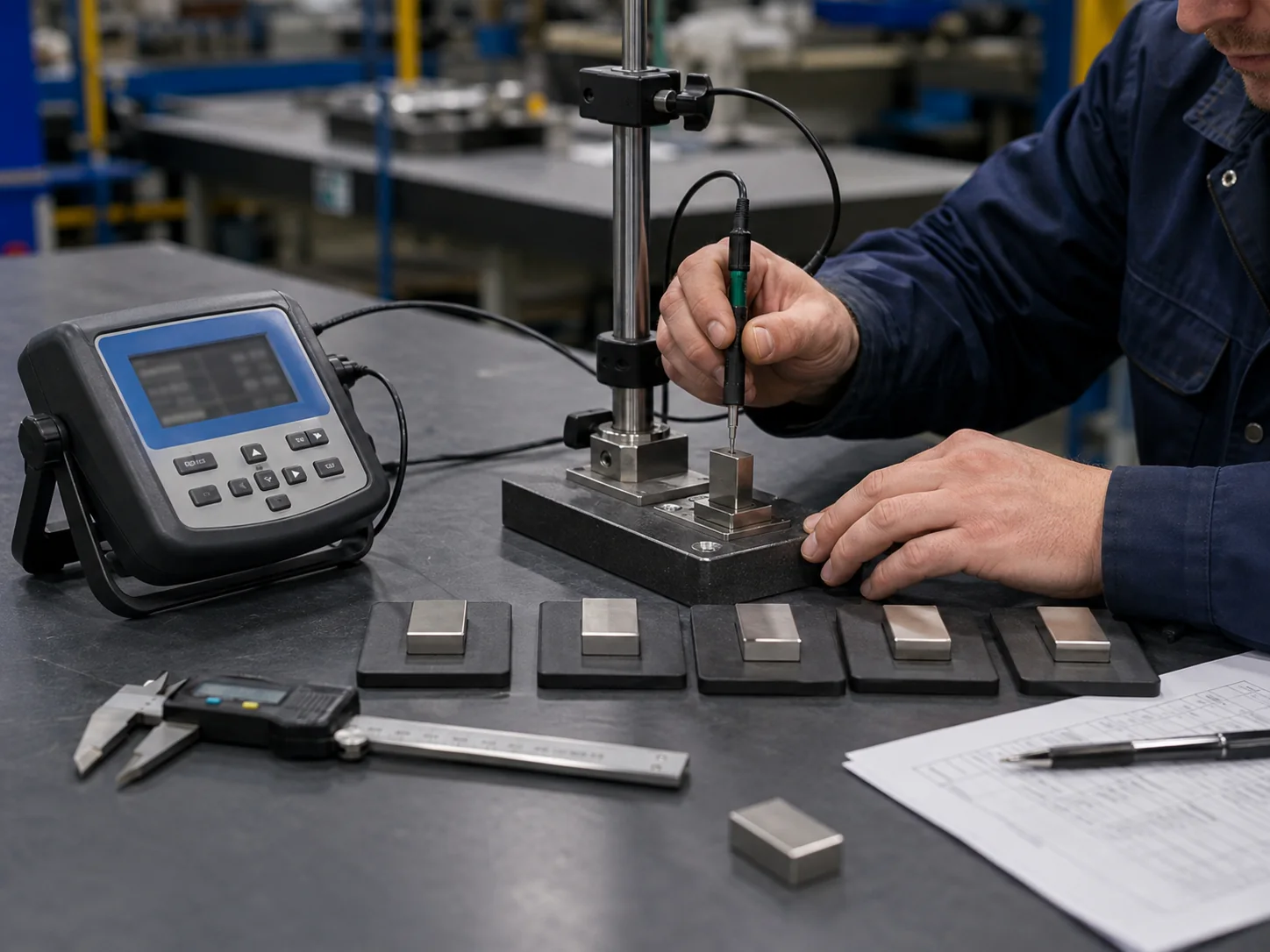 Magnetic performance testing used to compare neodymium magnet grades