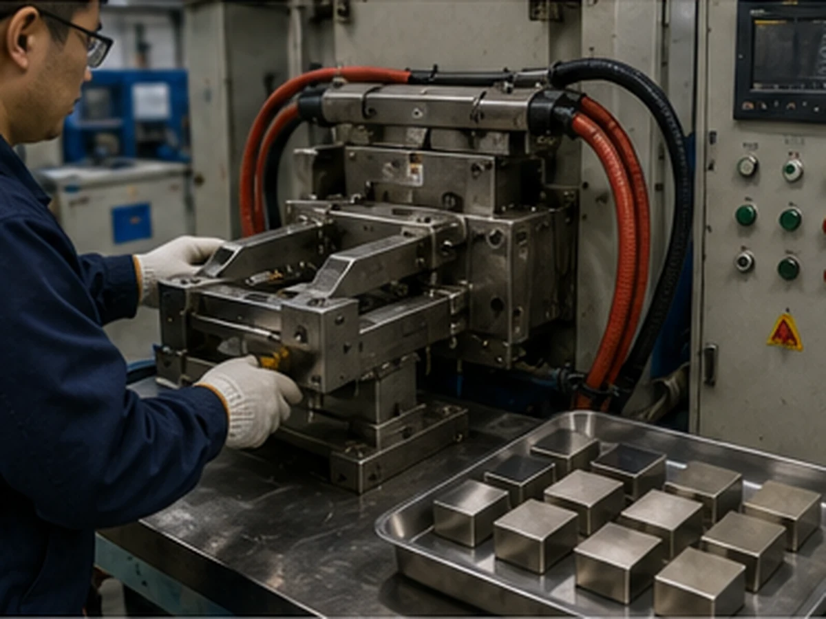 Outillage industriel d’aimantation par impulsions utilisé pour aimanter des composants NdFeB finis