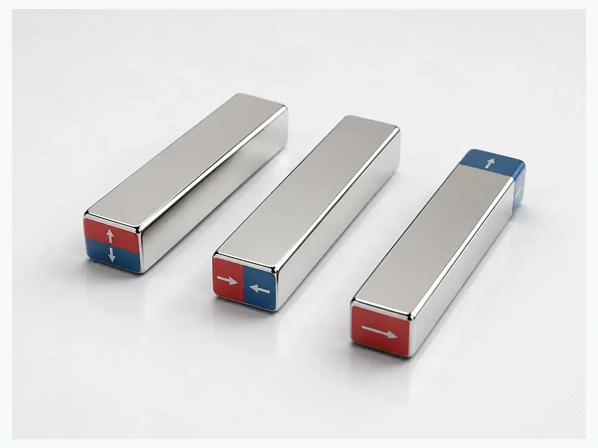 Magnete a barra al neodimio con calibro digitale come riferimento dimensionale